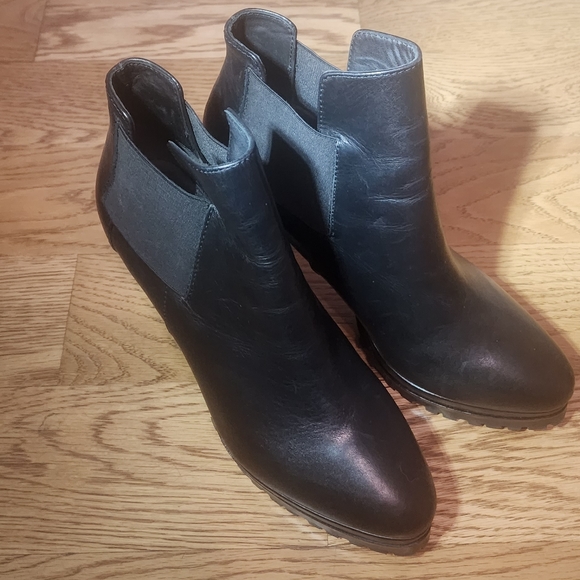Womans All Saints heeled black leather boots. Size EU 39. near new. - Picture 3 of 6